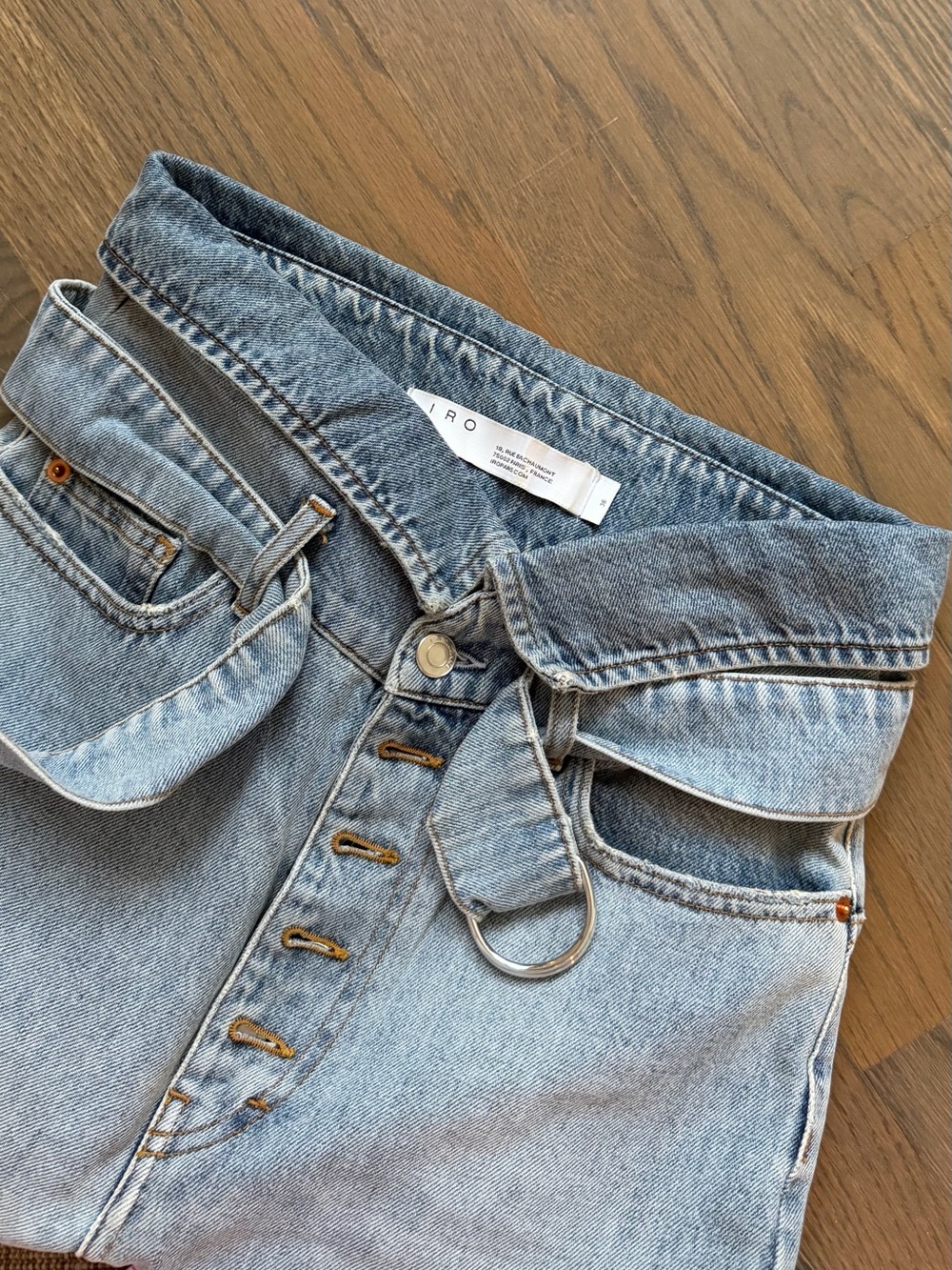 IRO FASTI (style) Light Blue High-Waist Button-Fly Women's Jeans